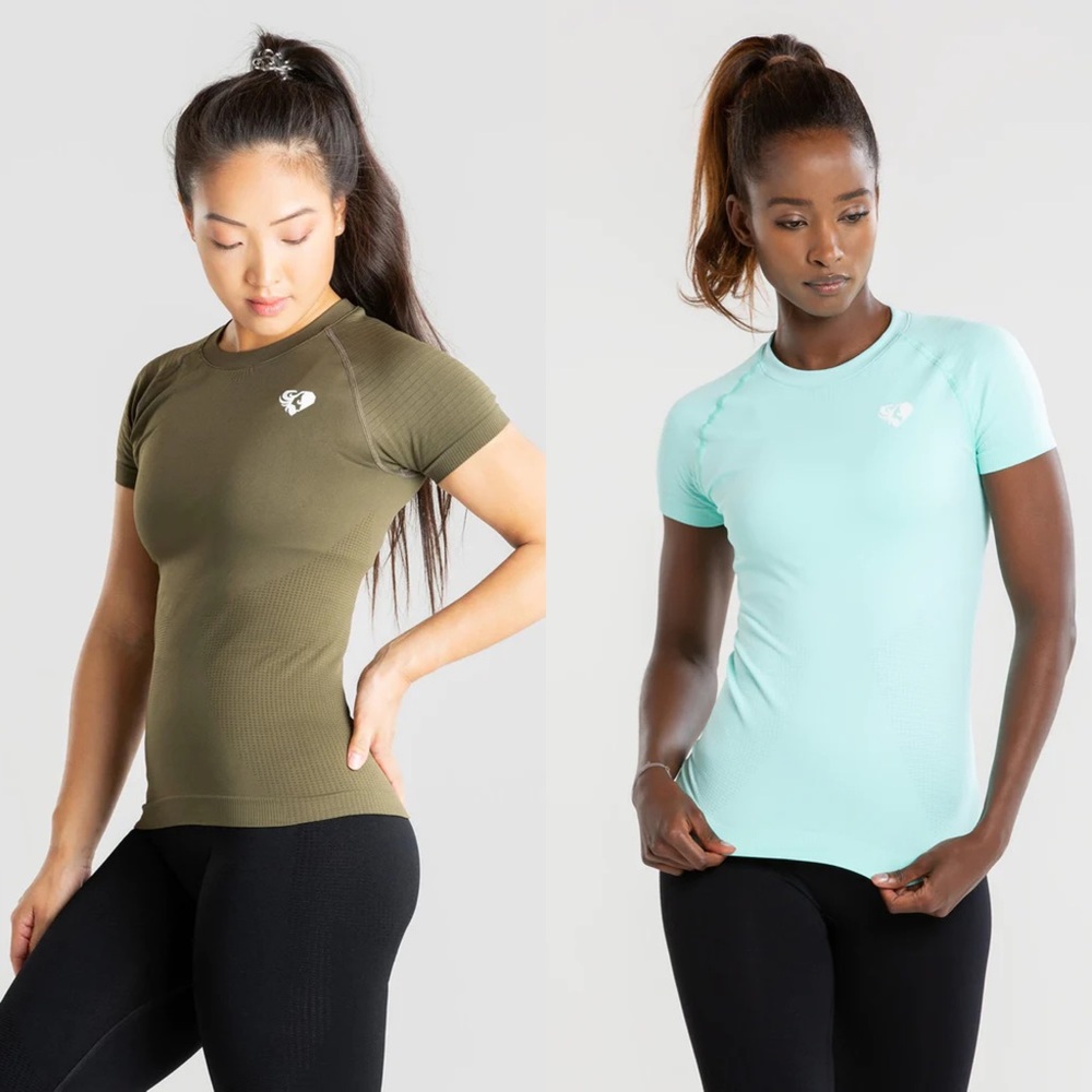 New Woman’s Best Power Seamless T-Shirt Bundle Two Tops in XS